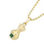 Estate EMERALD	18K	Yellow Gold	1.1	G	lantern necklace-pendant