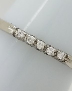 Diamonds Band 14k White Gold size 6
