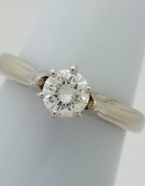Diamond Engagement Ring 18k White Gold