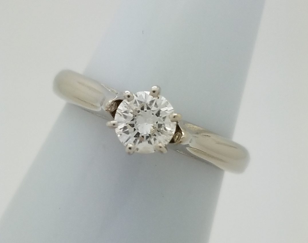 Diamond Engagement Ring 18k White Gold