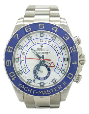 BOX & CARD ~ ROLEX YACHT-MASTER II CHRONO 44MM 116680 STEEL BLUE CERAMIC MENS WATCH
