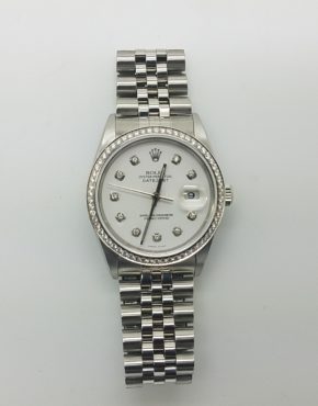 Rolex Datejust Diamond Bezel & Dial Stainless Steel 36mm Automatic Watch 16234