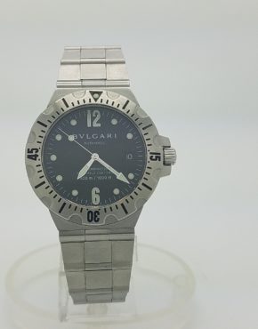 Bulgari Diagono Professional Scuba SD40S Stainless Steel Men's Automatic Watch 1000 FT