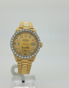 Rolex Lady Datejust 6917 Diamond President 18K Yellow Gold 26mm Automatic Watch