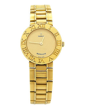 Corum Romvlvs 18k Yellow Gold Ladies Quartz Watch 165.103.56.v400.cl34