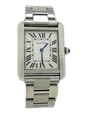 CARTIER TANK SOLO WHITE ROMAN DIAL 24MM LADIES WATCH W5200013/ 3170