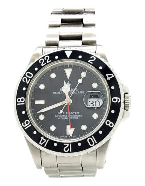Rolex GMT-Master Black Dial & Bezel 40mm Men's Steel Watch 16700