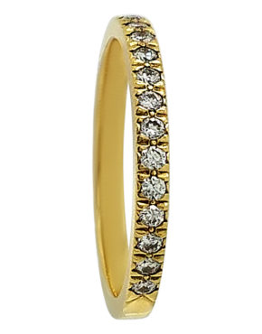 TIFFANY & CO. NOVO 0.34CT ROUND DIAMOND 18K YELLOW GOLD WEDDING BAND SIZE 6