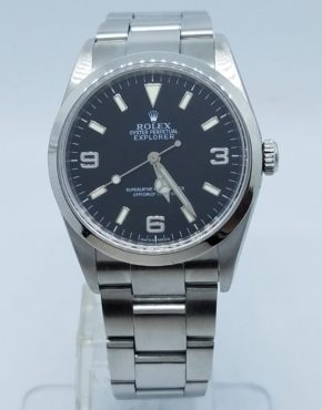 Rolex Explorer Black Arabic &  Stick Dial Stainless Steel 36mm Mens Watch 114270