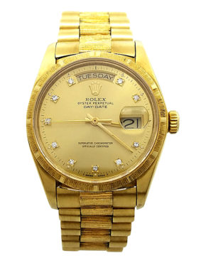 Rolex Day-Date 18K Yellow Gold Presidential 18078 Single Quick Bark 36mm Automatic Watch