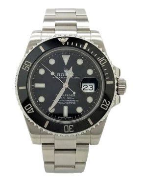 ROLEX SUBMARINER DATE 116610 BLACK CERAMIC 40MM MENS WATCH SCRAMBLED
