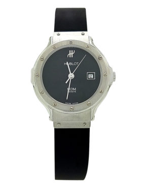 HUBLOT DEPOSE MDM 1393.1 STAINLESS STEEL CLASSIC BLACK DIAL 30MM WATCH