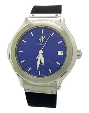Hublot Bang MDM 1710.1 Stainless Steel Date 36mm Black Rubber Strap Deployment Buckle Watch