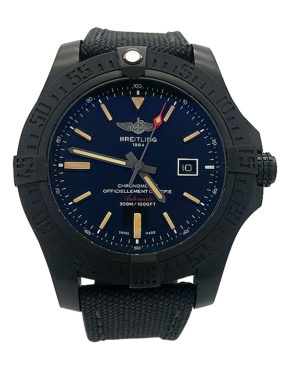 Breitling V1731010/BD12 Avenger Blackbird 48mm Blacksteel Automatic Pilots Men's Watch Box & Papers