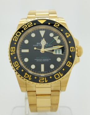 Rolex GMT-Master II 116718LN 18k Yellow Gold 40mm Black Dial Ceramic Bezel Men's Watch